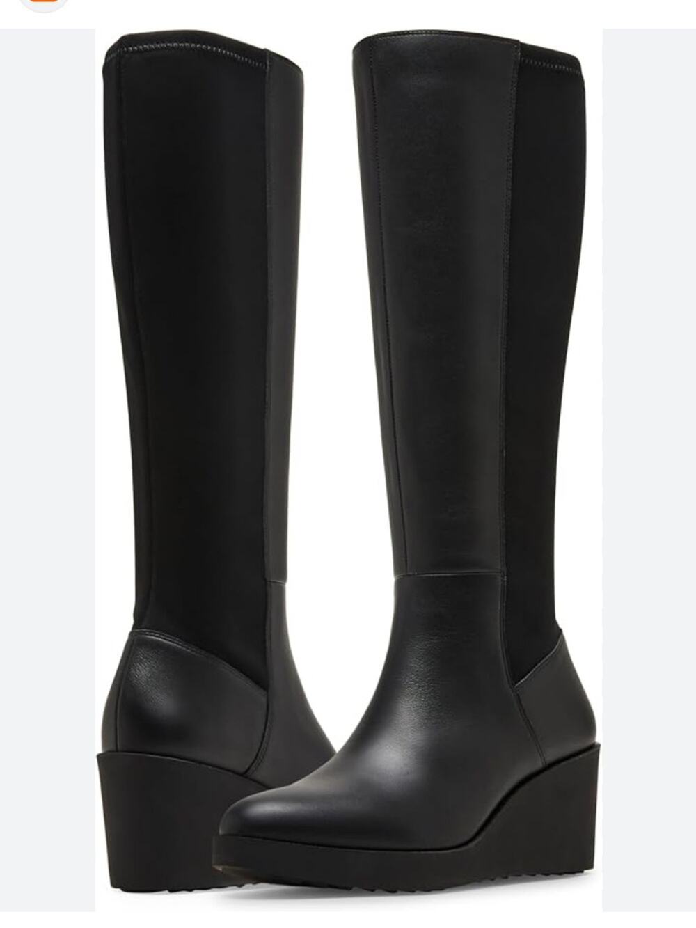 Blondo Black Waterproof Monique Knee High Boots Womens 8.5 Wedge Fall Casual